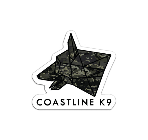 Coastline K9 Logo Black Multicam Sticker