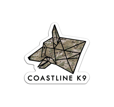 Coastline K9 Logo Regular Multicam Sticker